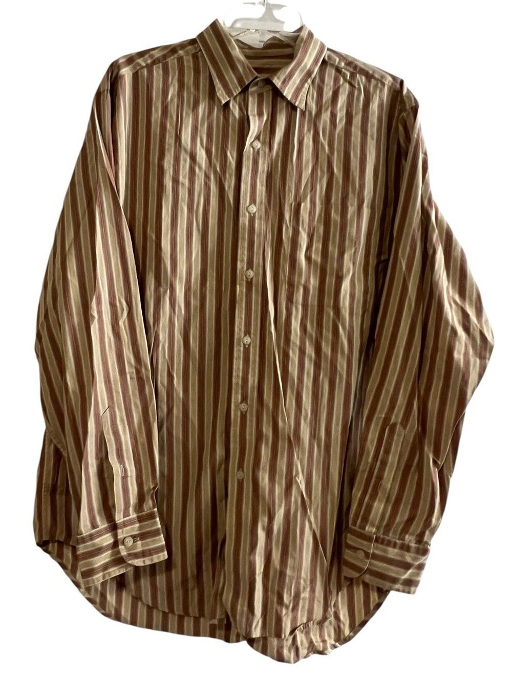Austin Reed Striped Long Sleeve Button-Up Shirt Vintage Size M 100% Cotton